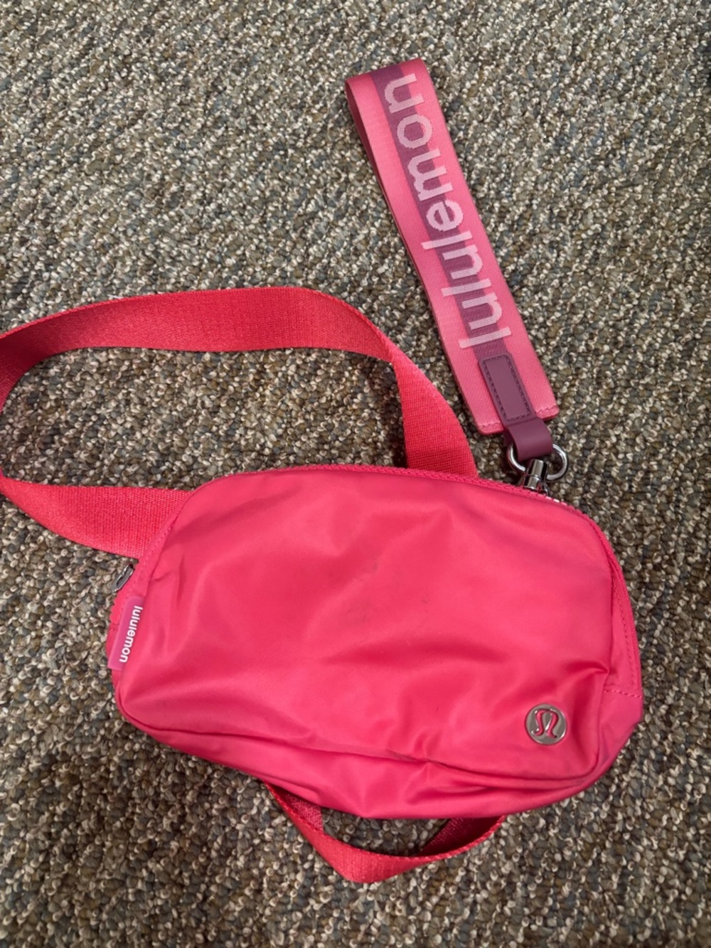 lululemon athletica Coral Pink Crossbody Bag with Branded Strap